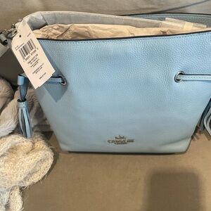 Coach Andy in Waterfall soft pebbled leather brand new